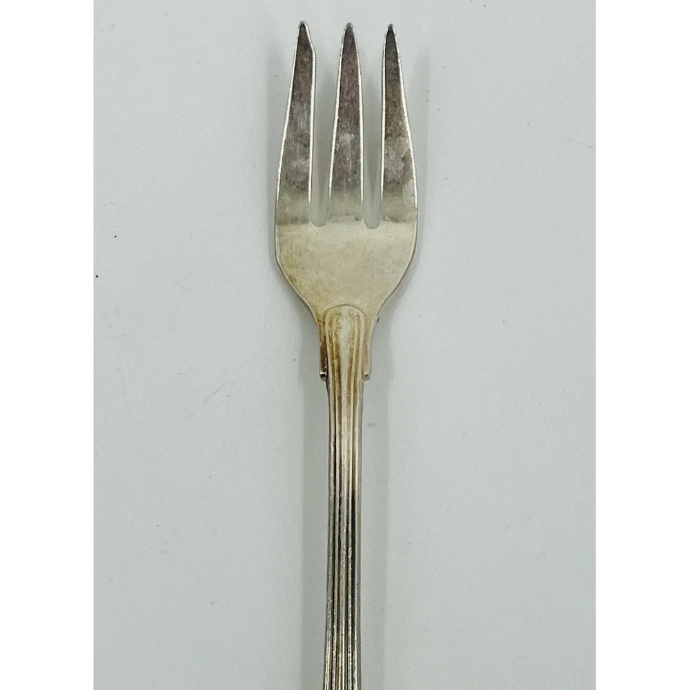 Reed and Barton Kings Cocktail Fork Silver Plate Vintage Antique 6 Inches